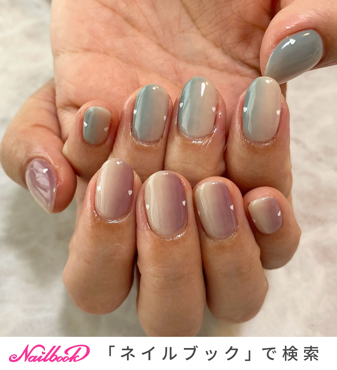 ネイルチップ オーダー クロスフレンチ ブルー 韓国 ガーリー キルティング