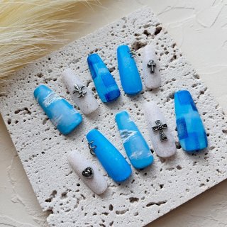 2026年】新着順｜ネイビー/クロムハーツのネイルデザイン｜ネイルブック