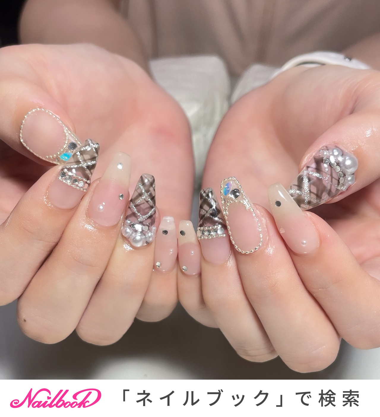 ʚNo.16ɞネイルチップ 中華風 量産型 韓国 ワンホン 24日着♥ ネイルパーツ