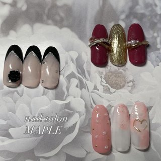 リングネイル(リング/アクセサリー)/ワンホンネイルのネイルデザイン