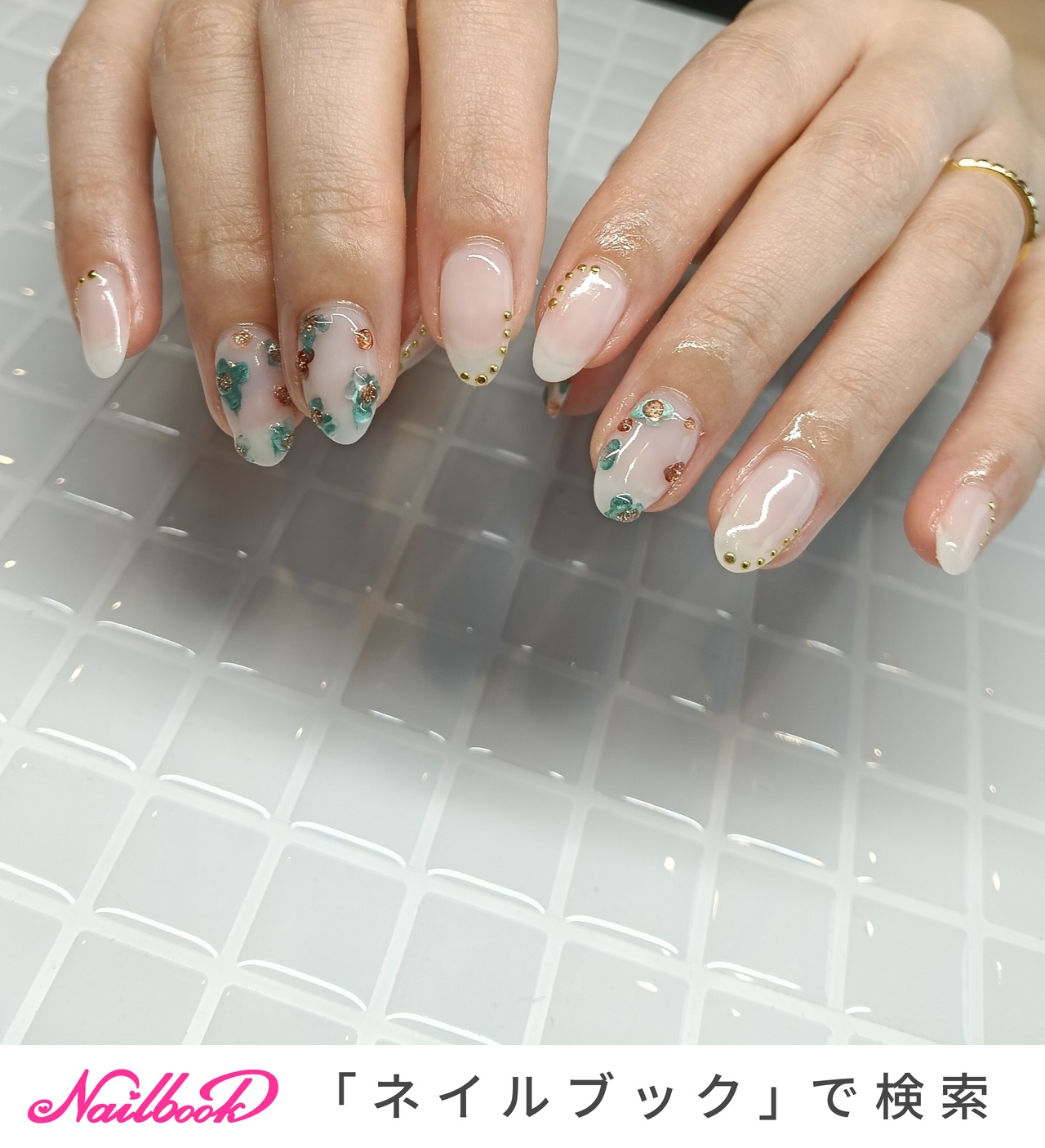 【オーダー】お花ネイル ぷっくりフラワーネイル 小さい爪 ベリーショート フラワー