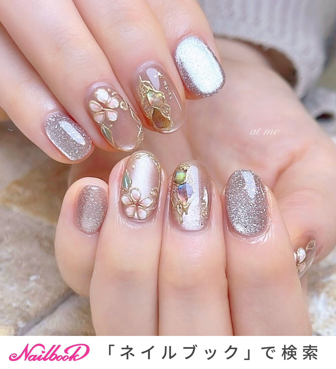 フラワー/ニュアンスのネイルデザイン｜ネイルブック