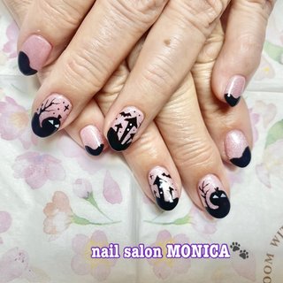 ブラック(黒)/マグネットネイルのネイルデザイン｜ネイルブック