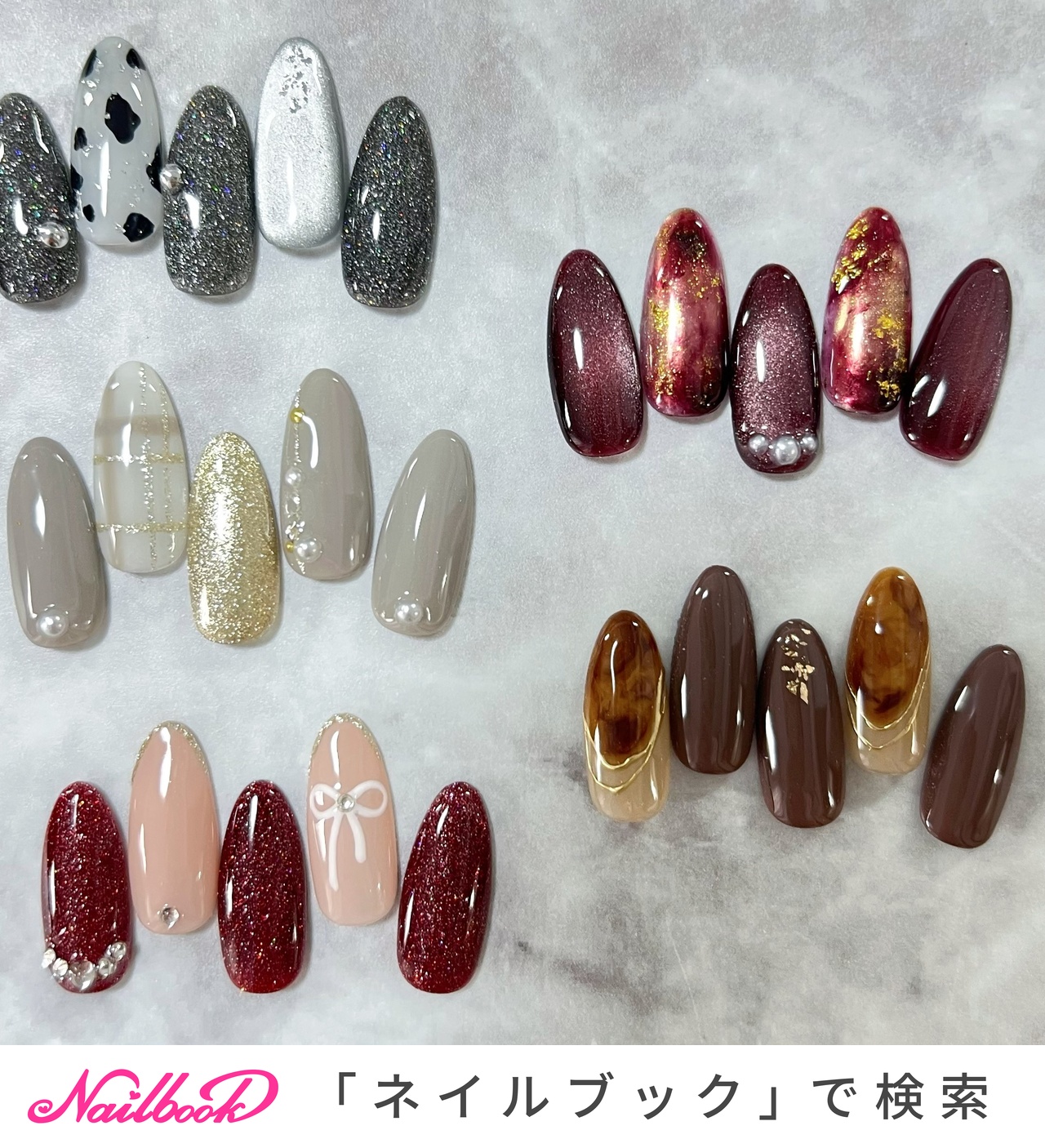 2025年】新着順｜チェック/リボンのネイルデザイン｜ネイルブック
