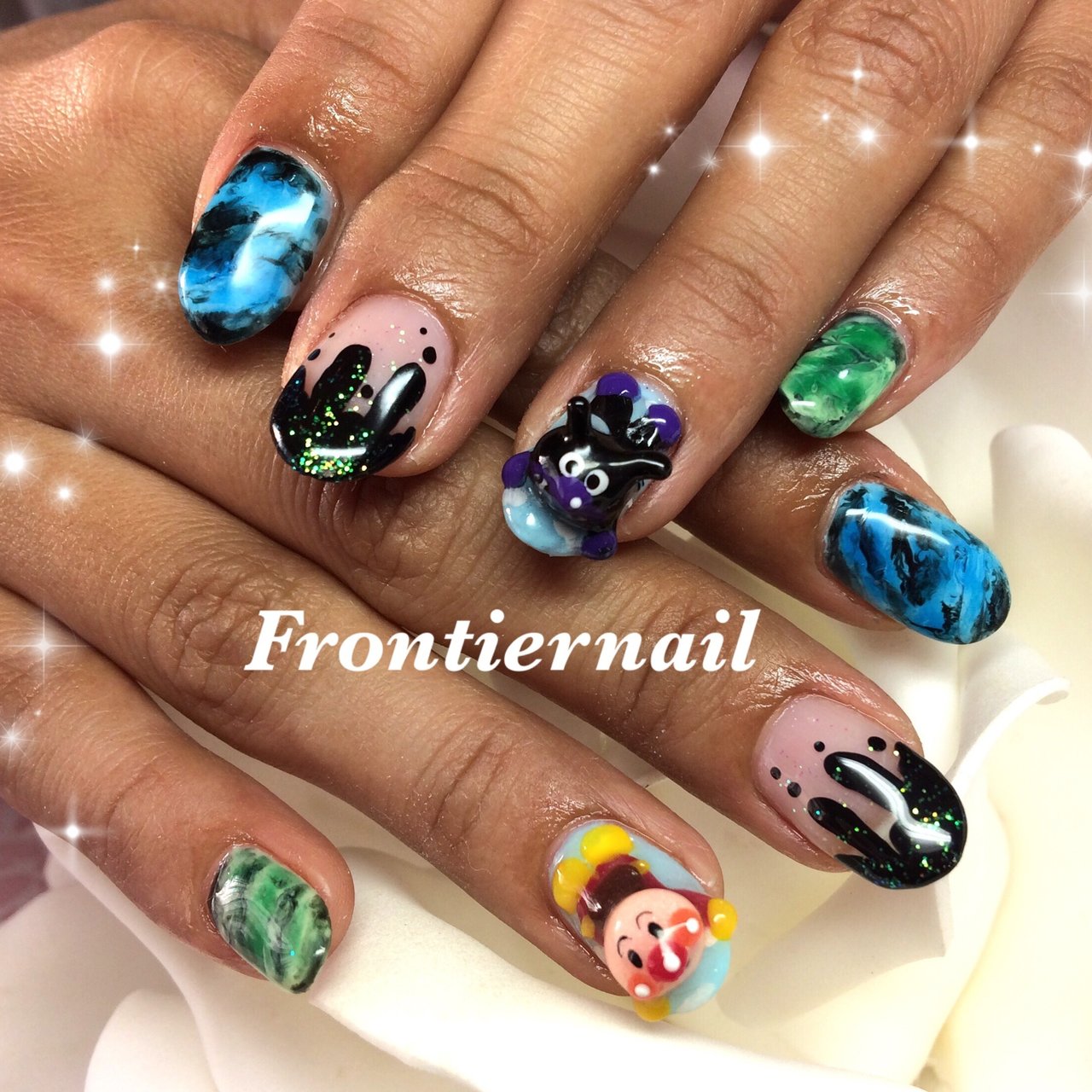 オールシーズン 女子会 ハンド キャラクター 3d Frontiernail 渋谷美香のネイルデザイン No ネイルブック