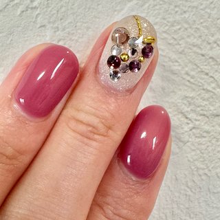 パープルピンクネイルのネイルデザイン｜ネイルブック