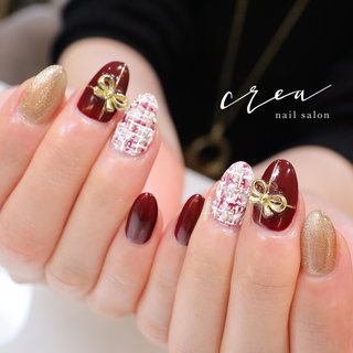 冬/クリスマス/オーロラ/ちゅるん/ワンホン - nail yukaのネイル