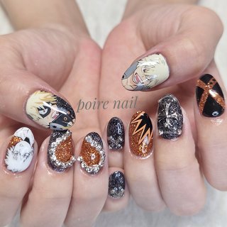 爆豪勝己ネイルのネイルデザイン｜ネイルブック