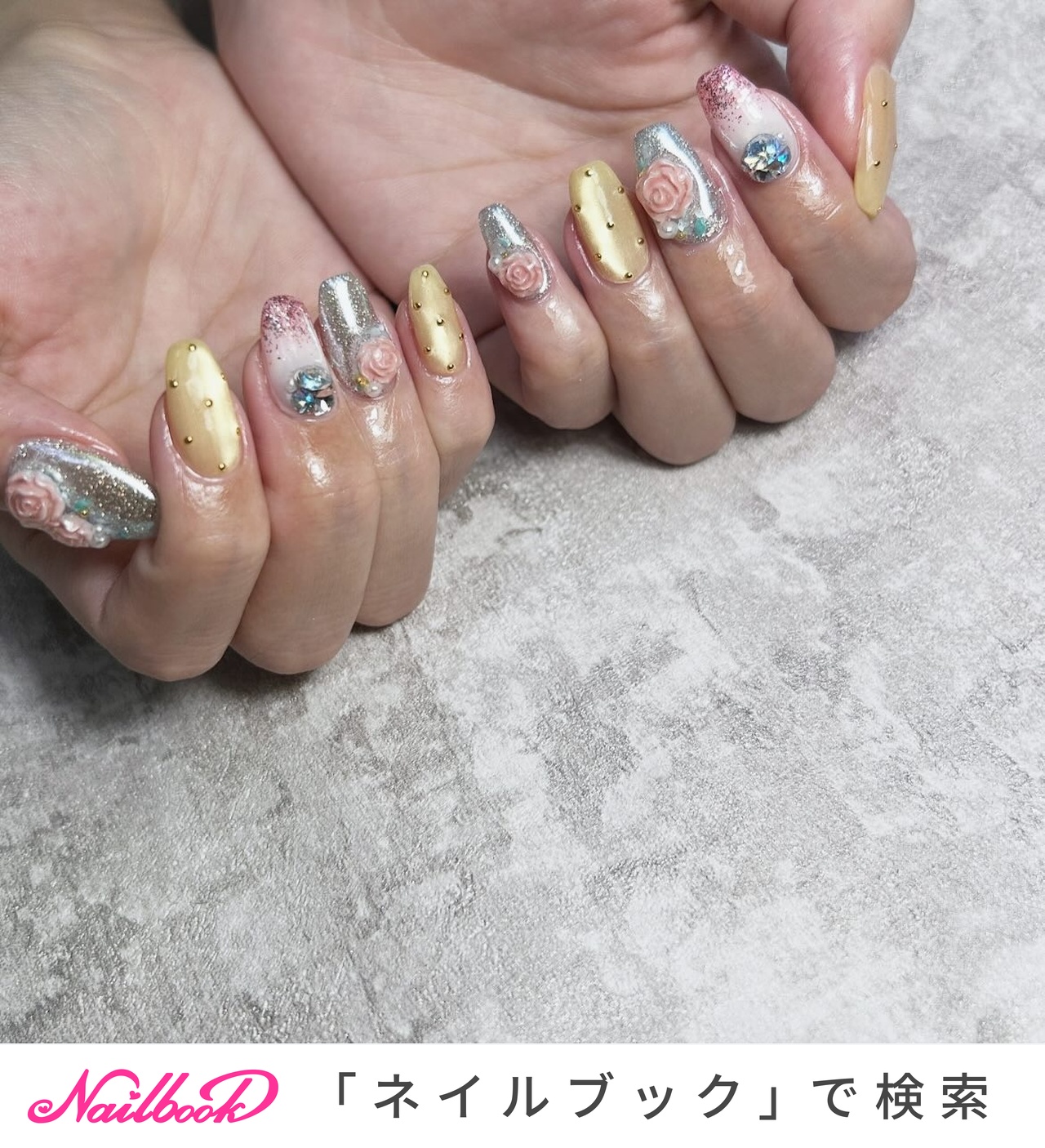 マグネット/キラキラ/個性派/ジェルネイル - asumiのネイルデザイン[No