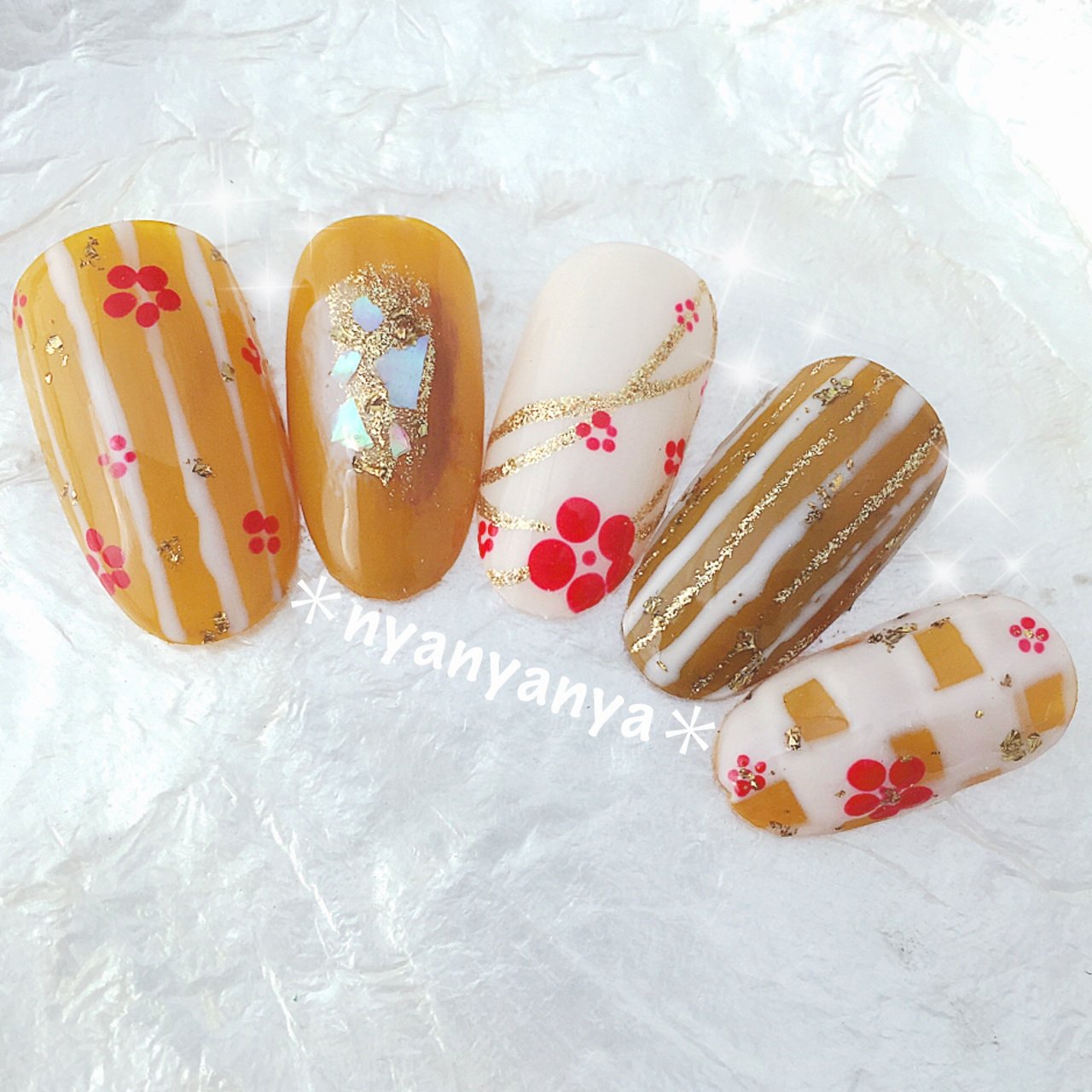 お正月 成人式 卒業式 浴衣 ハンド Nyanyanyaのネイルデザイン No ネイルブック