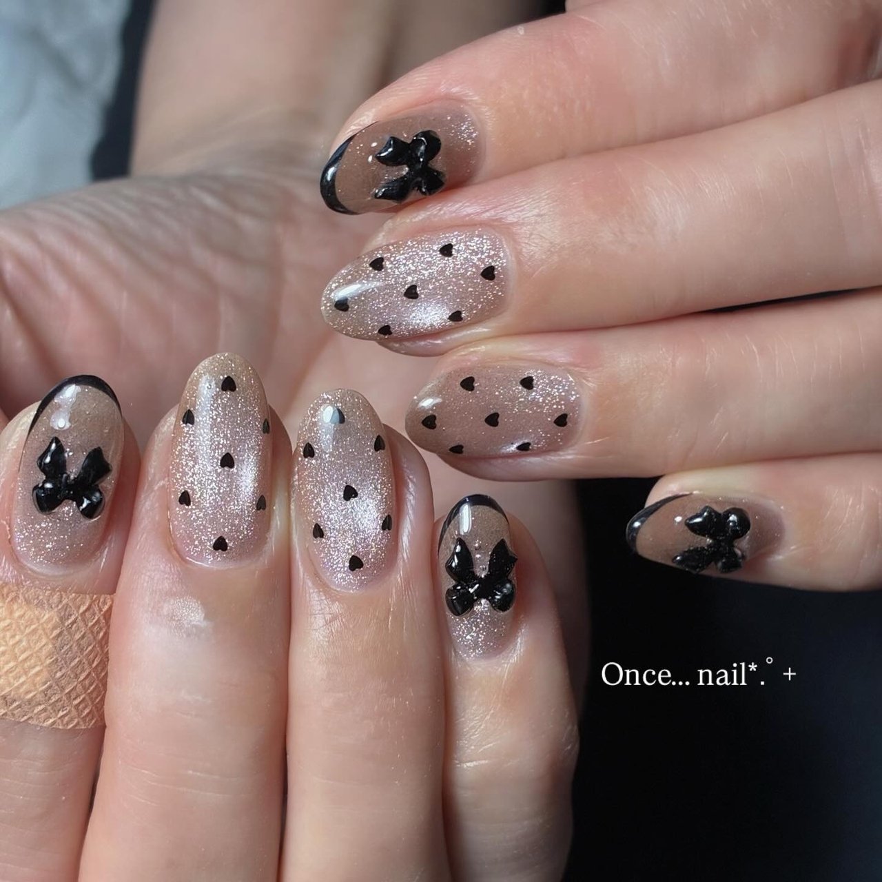 マグネット/リボン/ワンホン/韓国 - Once nailのネイルデザイン[No