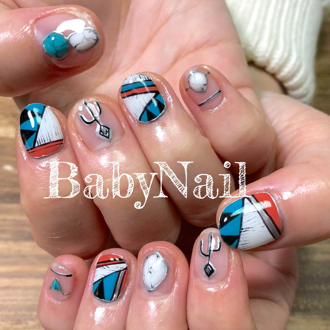 オールシーズン 旅行 リゾート ハンド エスニック Babynail1231のネイルデザイン No ネイルブック