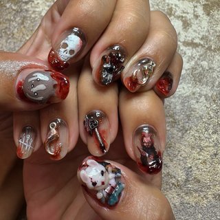 ドクロネイル⁡のネイルデザイン｜ネイルブック