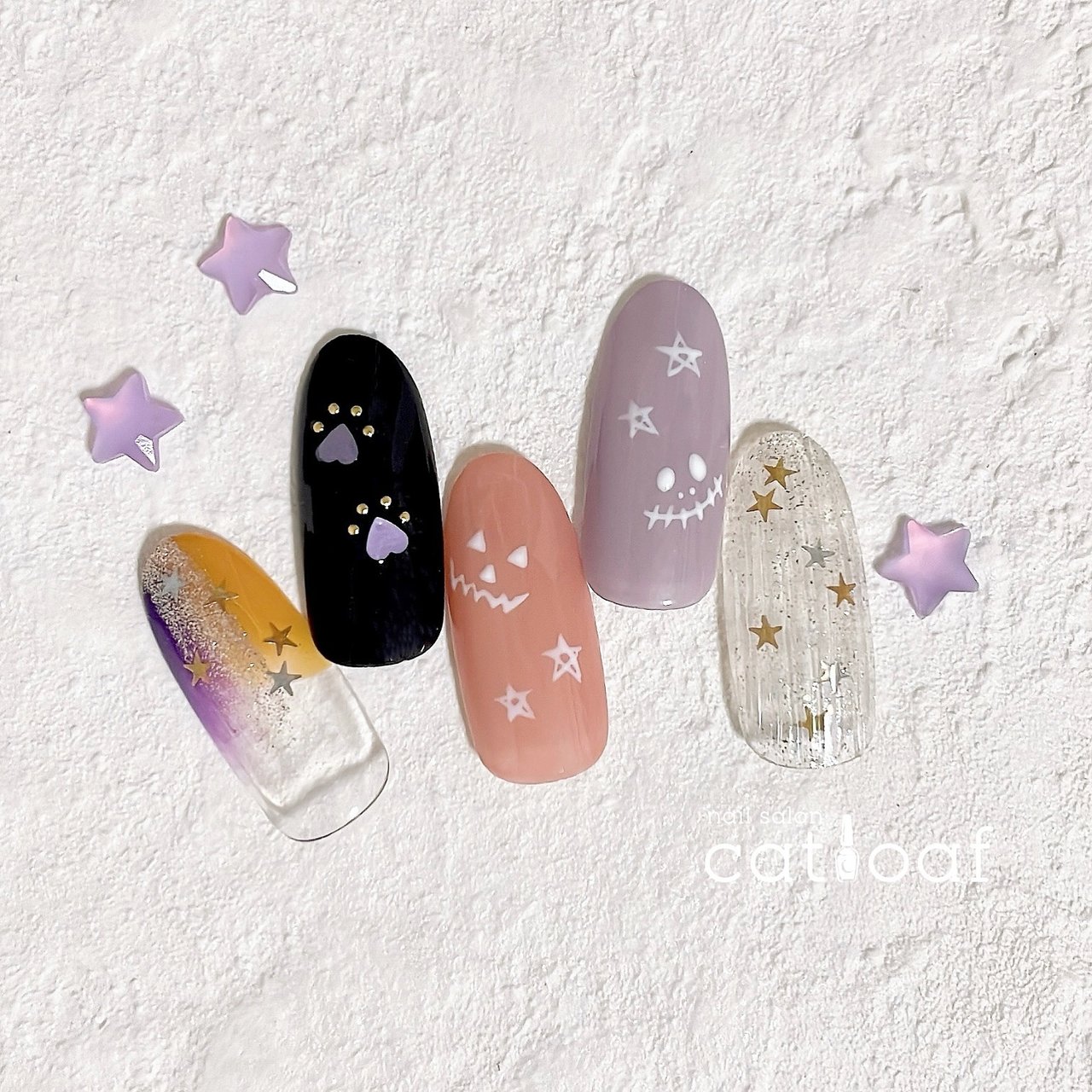 秋/ハロウィン/ハンド/シンプル/星 - 三重県津市/ nailsalon catloaf