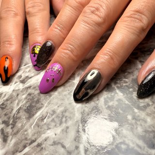 オールシーズン/ハンド/ニュアンス/ミラー/ミディアム - akicoのネイル