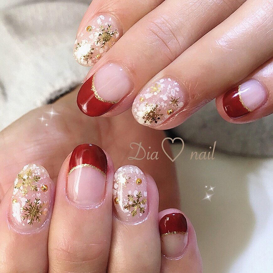 冬 お正月 クリスマス デート ハンド 自宅サロンdia Nailのネイルデザイン No ネイルブック