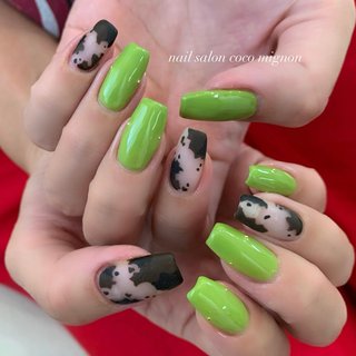 推し活/#黄緑ネイルのネイルデザイン｜ネイルブック