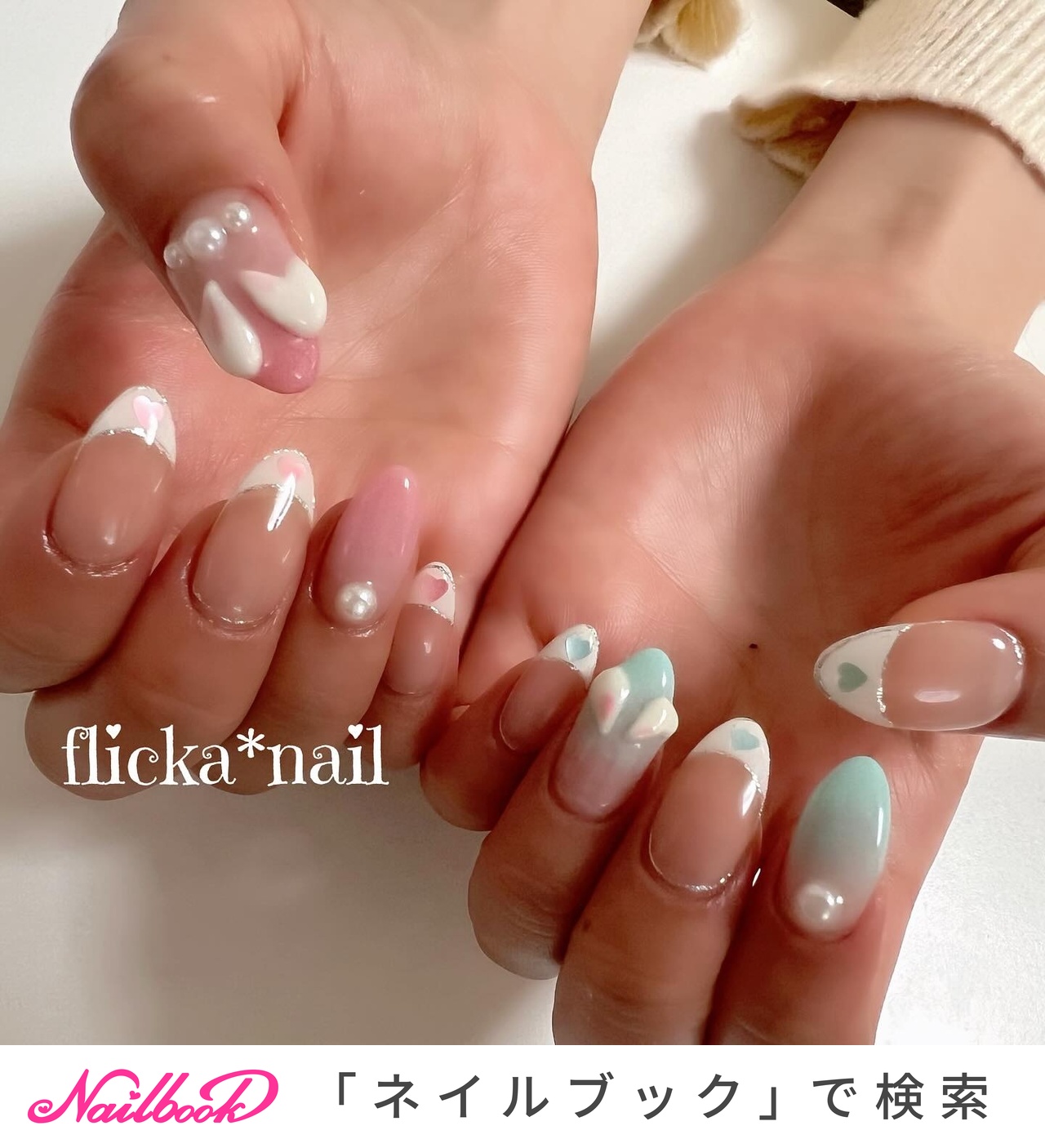 うさ耳ネイルのネイルデザイン｜ネイルブック