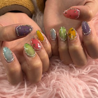 グラデーション/ショート/ラウンド/ホワイト - ネイルサロンBerryの