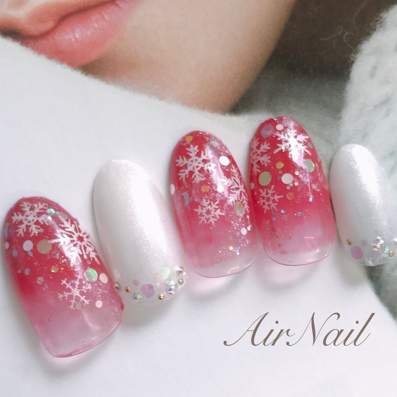 冬お正月バレンタインクリスマスハンド Airnailエアーネイルの