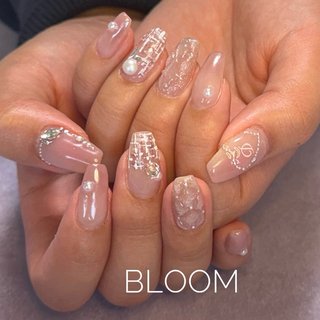 ツイード/キルティング/ピンクのネイルデザイン｜ネイルブック