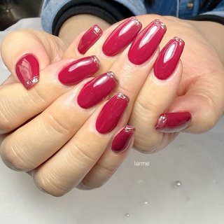 ハンド/オレンジ - nailroomLARMEのネイルデザイン[No.7003396