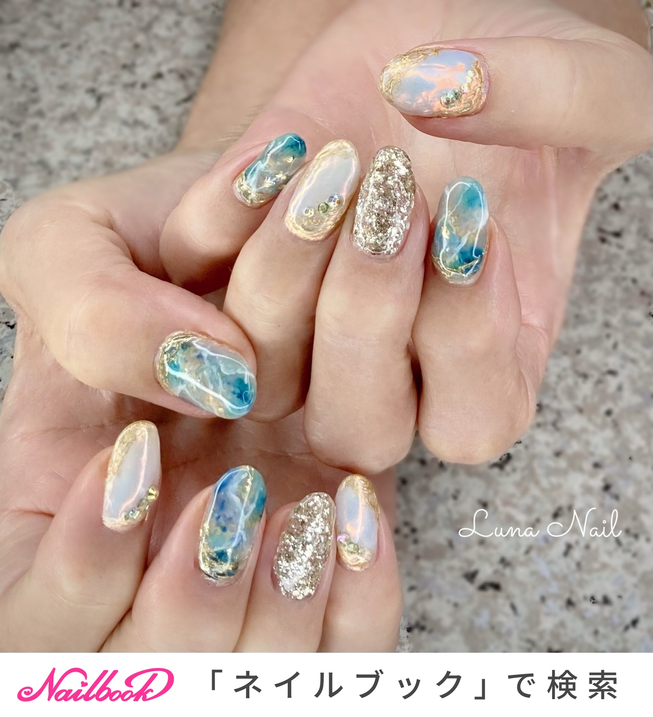 夏/ビジューのネイルデザイン｜ネイルブック