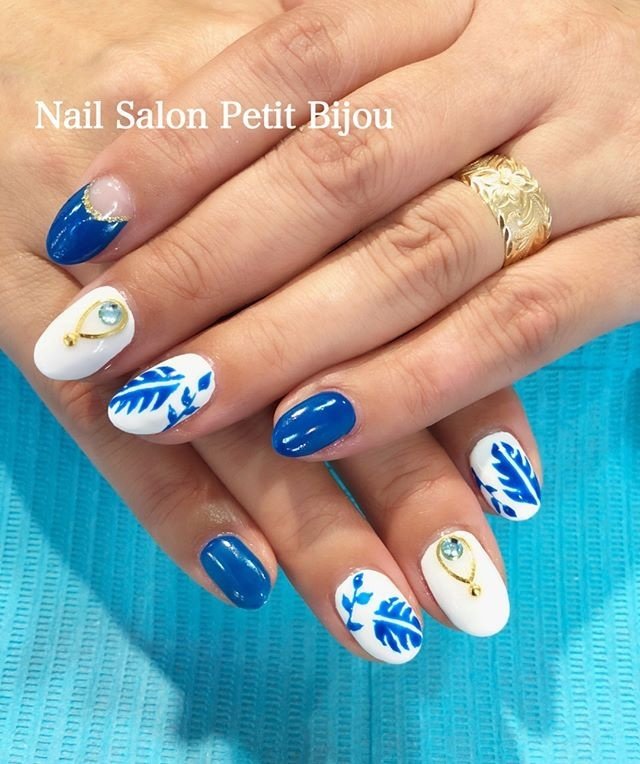 夏 旅行 海 リゾート ハンド Nail Salon Petit Bijouのネイルデザイン No ネイルブック