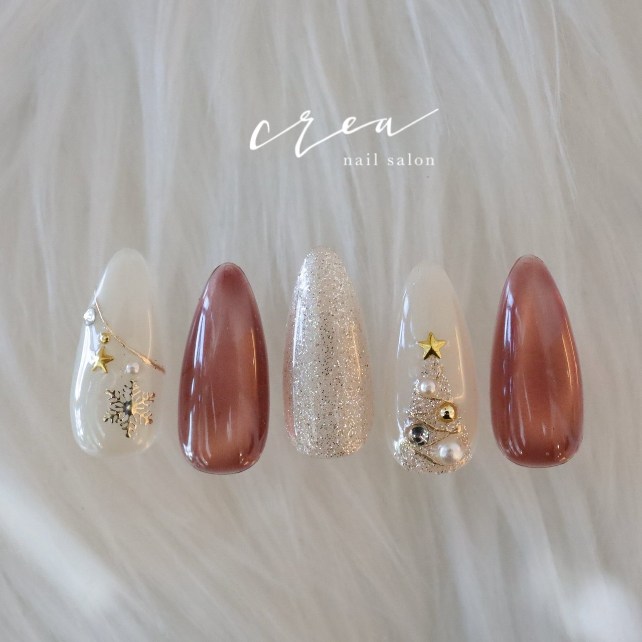 冬/クリスマス/ハンド/フラッシュ/星 - nailsalon crea 塩田まいの 