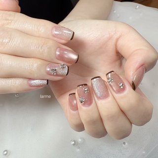 ハンド/オレンジ - nailroomLARMEのネイルデザイン[No.7003396