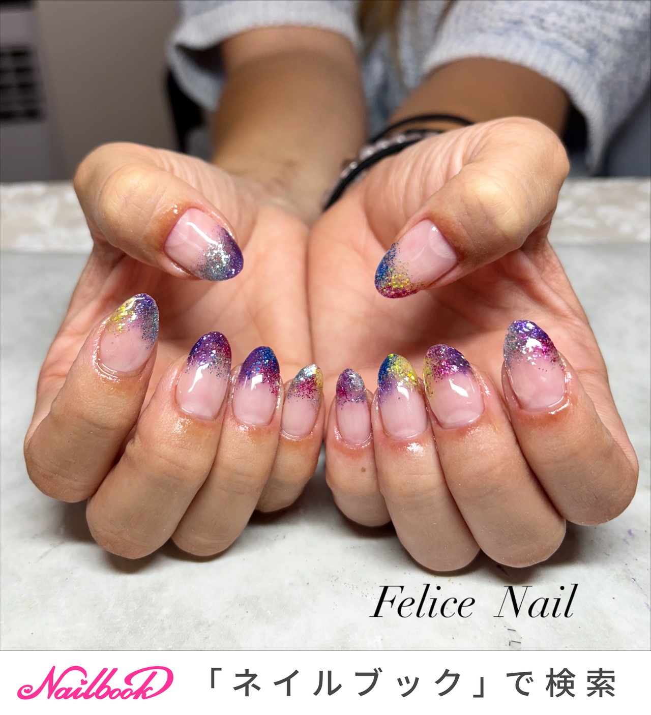 ☑︎ 海ｙｕｂｉｓａｋｉ　ネイルチップ　韓国　オーダー　ニュアンスネイル　個性派 ☑︎ 菫yubisaki ネイルチップ 韓国 オーダー ニュアンス