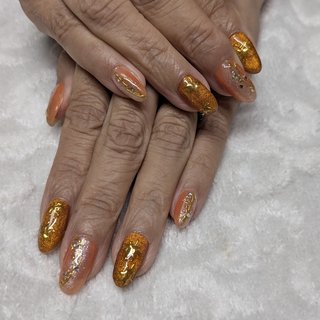 秋/ハンド/フラワー/マグネット/レッド - milky1213のネイルデザイン