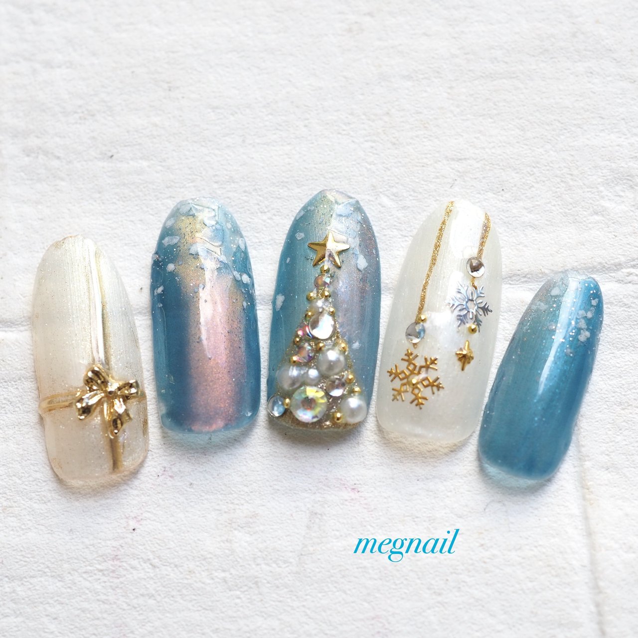 冬/クリスマス/ハンド/ネイルチップ - megnailのネイルデザイン[No 