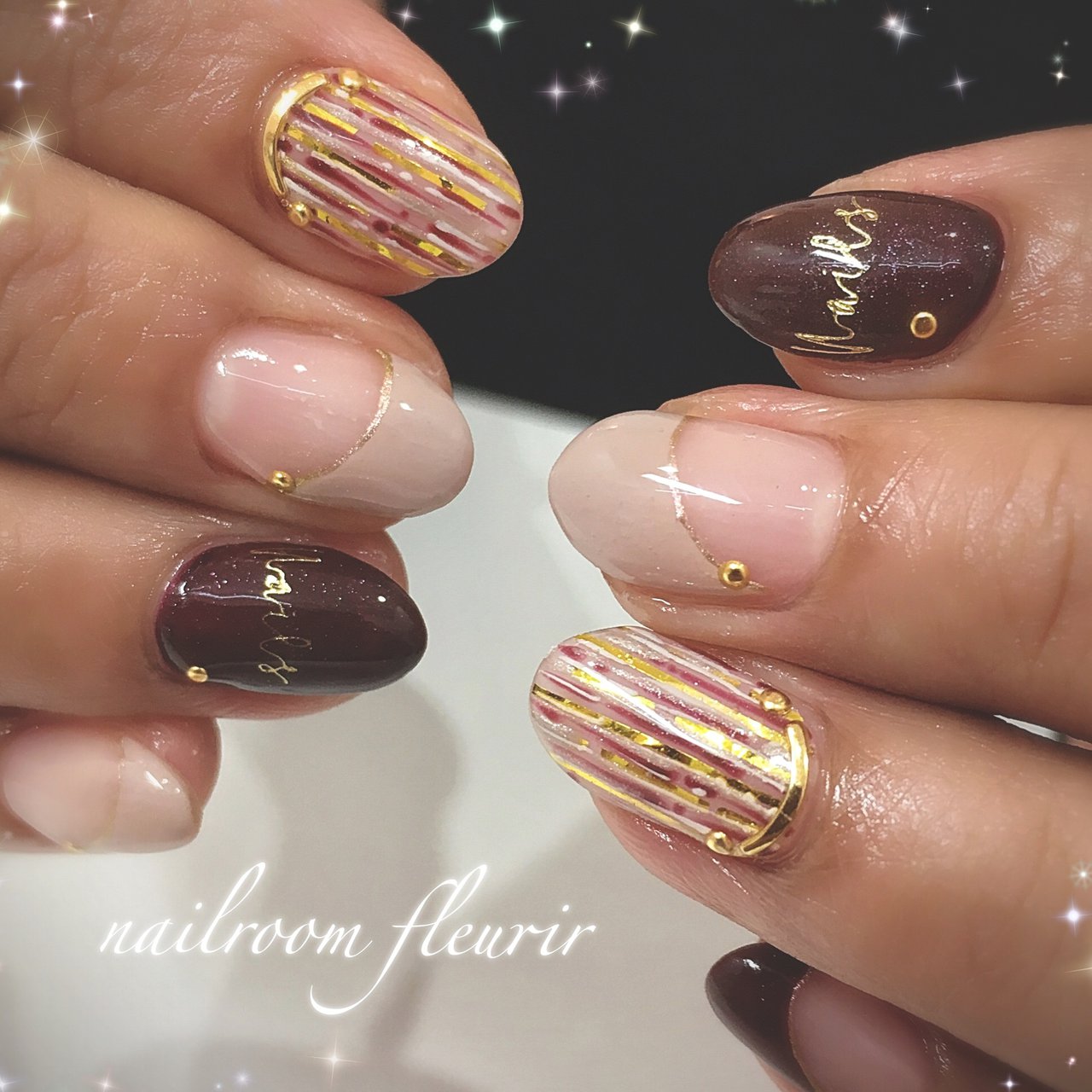 秋 冬 お正月 ハンド ストライプ Noriのネイルデザイン No ネイルブック