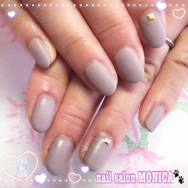 秋 冬 ハンド ワンカラー マット Nail Salon Monica のネイルデザイン No ネイルブック