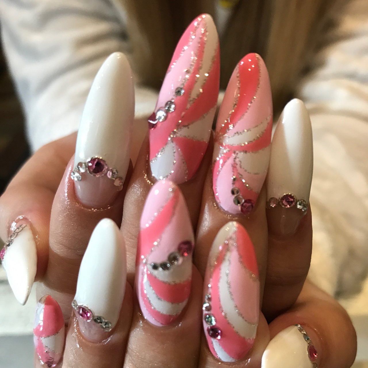 オールシーズン 女子会 プッチ ロング ピンク 宮城県 石巻 ロージーネイル Rosy Nail Pupuu Rosyのネイル デザイン No ネイルブック