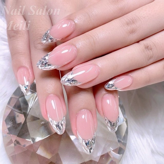 おすすめガラスフレンチ｜NAIL SALON MEILI｜ネイルブック