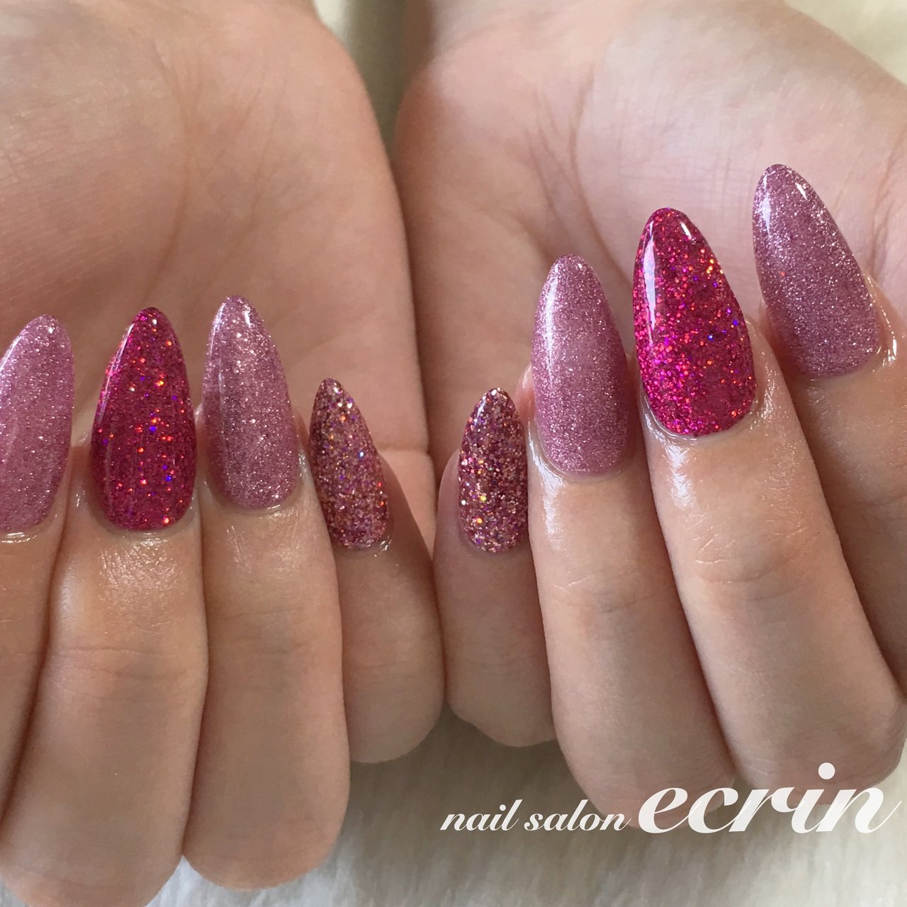 ラメ ロング ピンク Nail Ecrinのネイルデザイン No 2759894