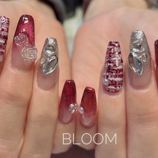 おすすめ順｜ツイード/薔薇のネイルデザイン｜ネイルブック