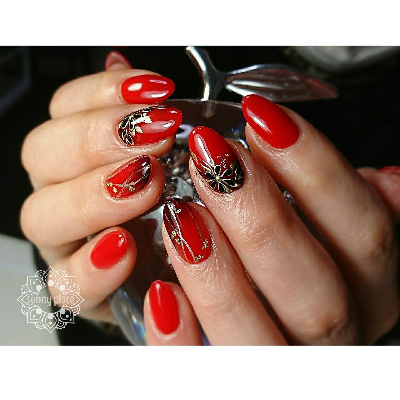冬 お正月 成人式 ハンド グラデーション 入間市 Sunnyplace Nailのネイルデザイン No ネイルブック