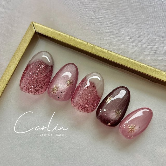 2025最新】冬もこれが本命♡うるちゅるマグネットネイル|人気ネイル