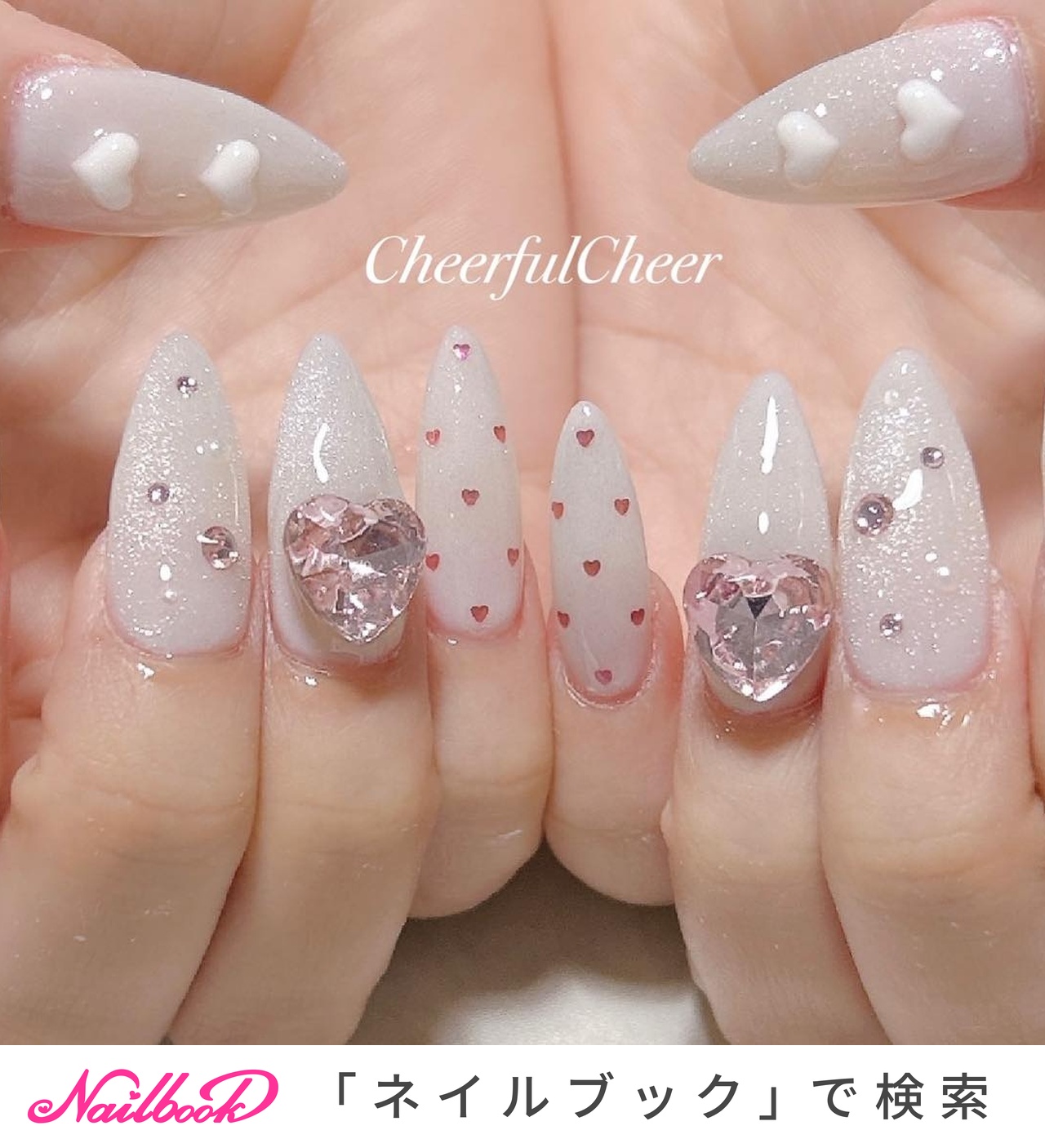 2025年】新着順｜ハート/ワンホンのネイルデザイン｜ネイルブック