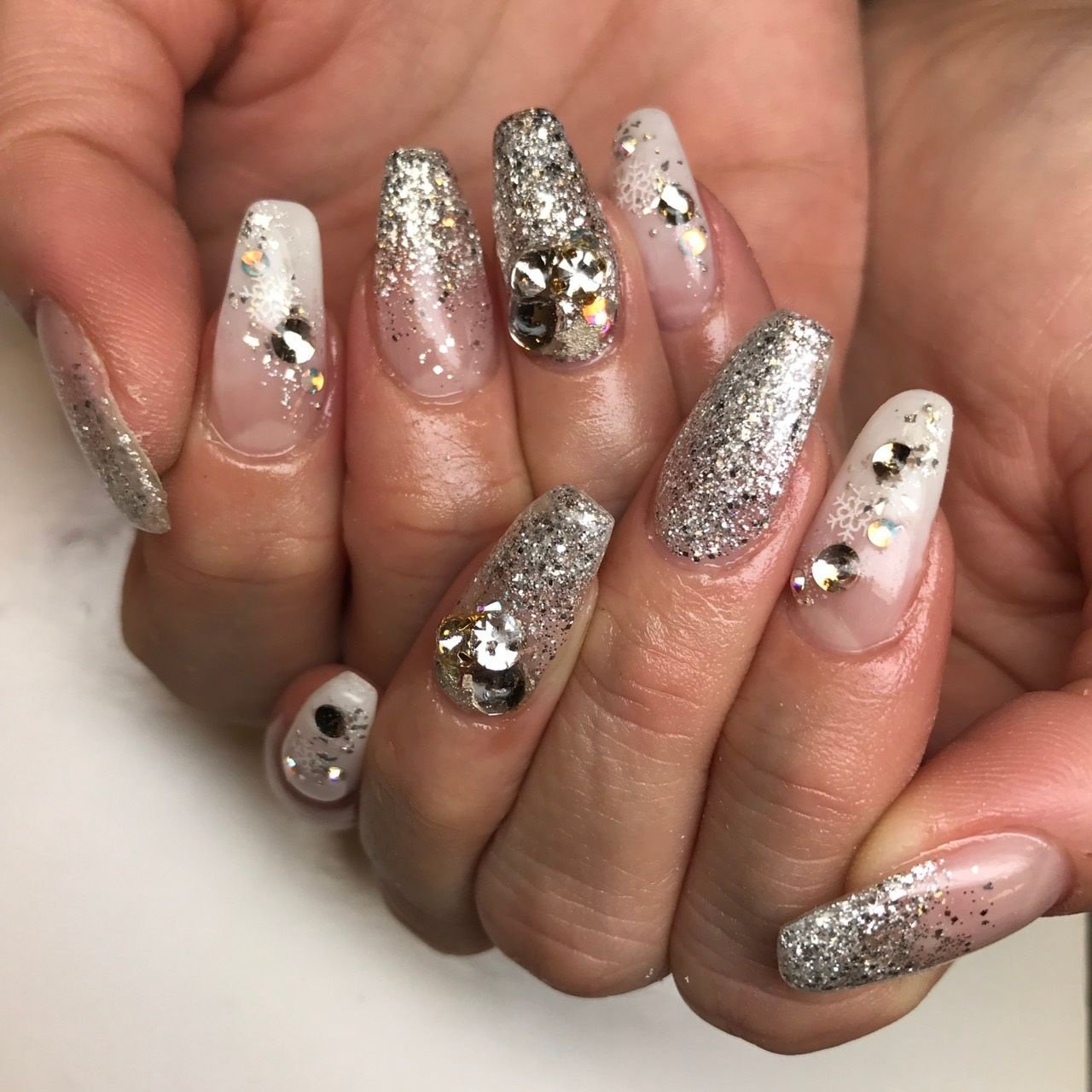冬 クリスマス パーティー 女子会 ハンド Bg Nailのネイルデザイン No ネイルブック