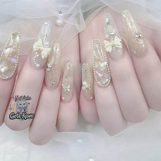 キルティング/#地雷系ネイルのネイルデザイン｜ネイルブック