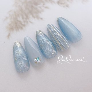 人気順｜雪の結晶/ブルーのネイルデザイン｜ネイルブック