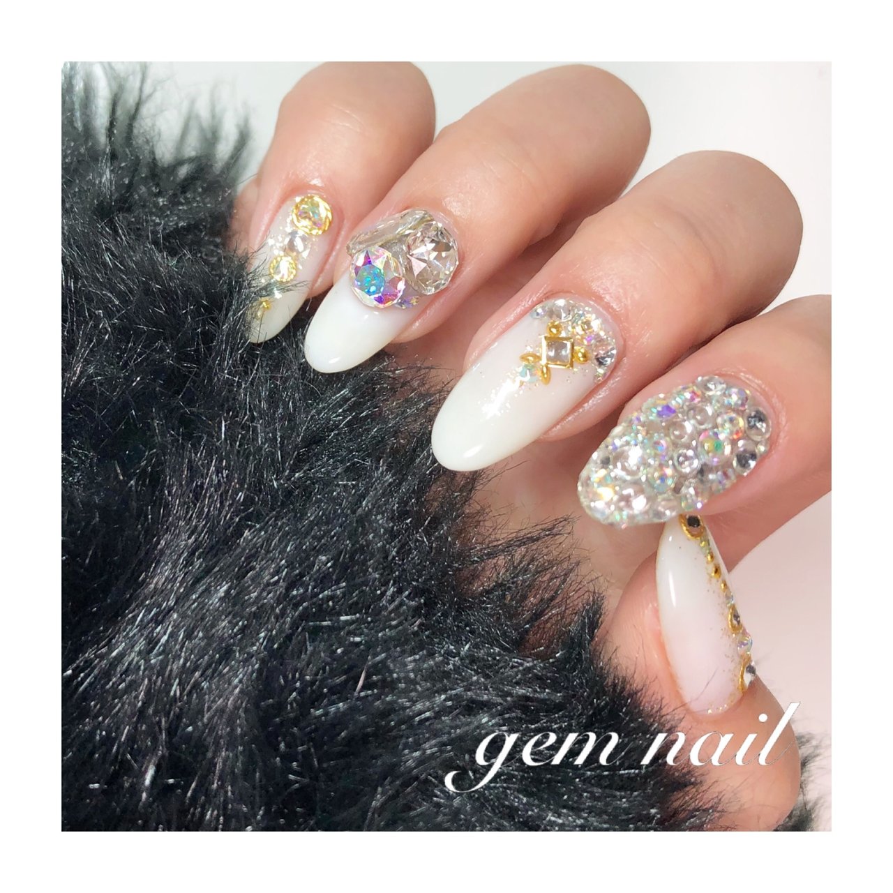 冬 デート 女子会 ハンド ミディアム Gem Nail24のネイルデザイン No ネイルブック