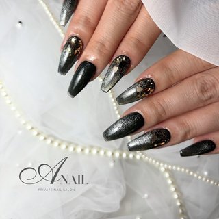 オールシーズン/ハンド/シンプル/ビジュー/ワンカラー - A . nail