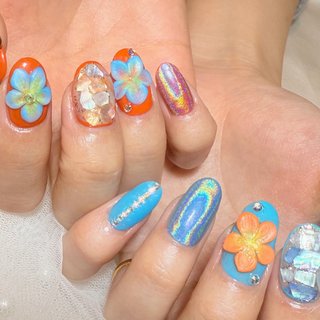 プルメリアのネイルデザイン｜ネイルブック