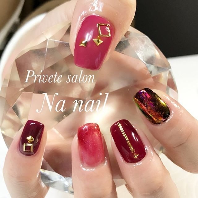 秋 冬 ハンド チェーン ミラー Na Nailのネイルデザイン No 2770813 ネイルブック