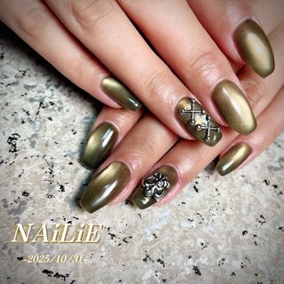 パーツ2個のネイルデザイン｜ネイルブック